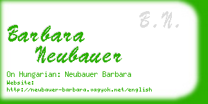 barbara neubauer business card